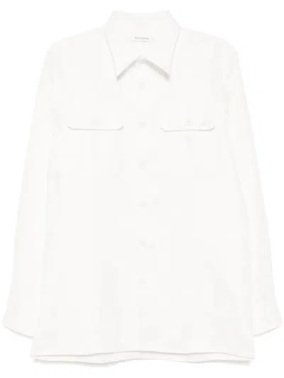 Shop Wales Bonner Shirt In Light Chalk