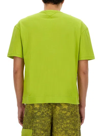 Ten C Man T-shirt Lime Green Size Xl Cotton In Green