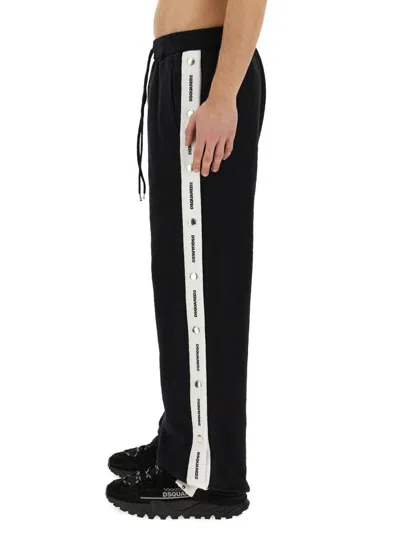 Dsquared2 Burbs Logo-tape Track Pants In Black