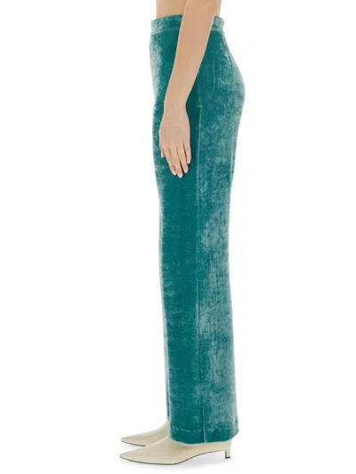 Shop Jil Sander Wide Leg Pants In Blue