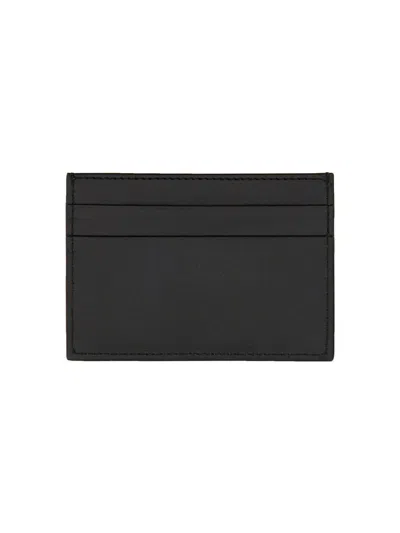 Dolce & Gabbana Small Zip-around Wallet In Calfskin With Raised Logo In Black