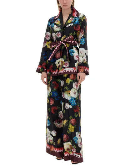 Dolce & Gabbana Multicolor Pants Frontal With Buttons In Multicolour