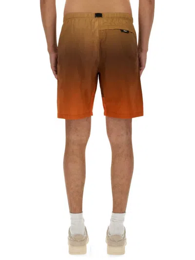 Msgm Cotton Bermuda Shorts In Multicolour