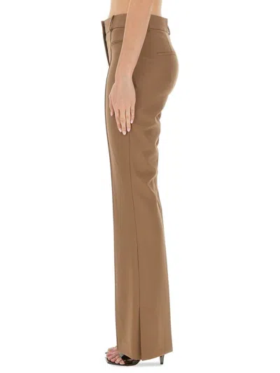 Helmut Lang Vent Wool Blend Bootcut Pants In Beige