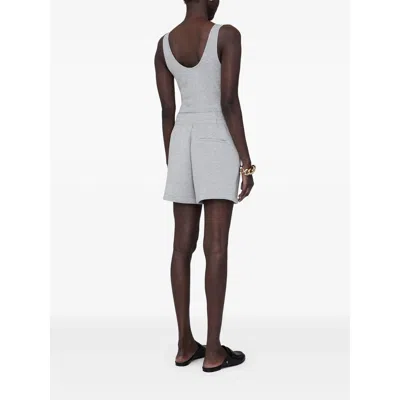 Anine Bing Framed Monogram Kam Shorts With Tailored Fit