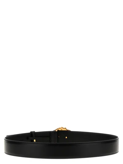 Shop Versace La Medusa Belts Black
