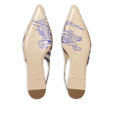 Burberry Check Birdie Slingback Ballerina Flats Women