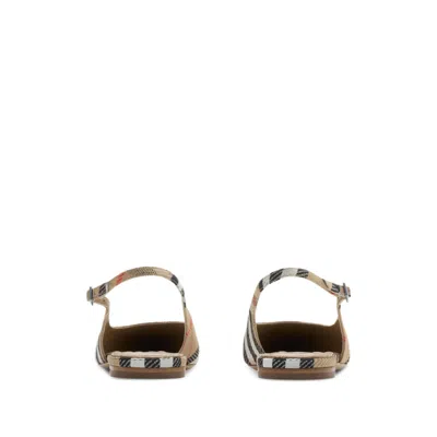 Burberry Check Birdie Slingback Ballerina Flats Women