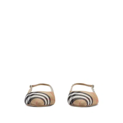 Burberry Check Birdie Slingback Ballerina Flats Women