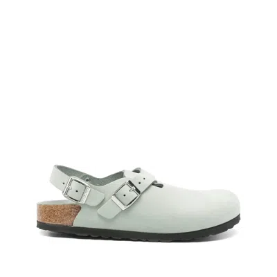Birkenstock 'tokio' Light Blue Mules With Buckles On The Front And Back