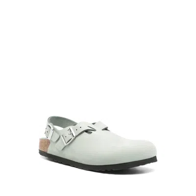 Birkenstock 'tokio' Light Blue Mules With Buckles On The Front And Back