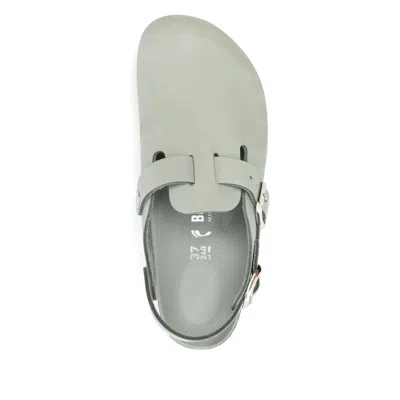 Birkenstock 'tokio' Light Blue Mules With Buckles On The Front And Back