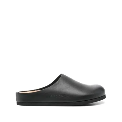 Common Projects Black Leather Slip-on Loafers
