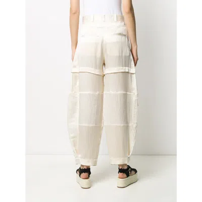 Lanvin Pants In Beige Silk