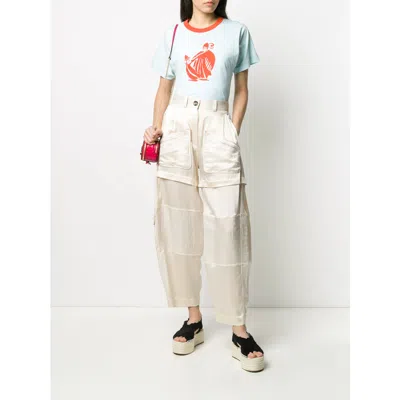 Lanvin Pants In Beige Silk