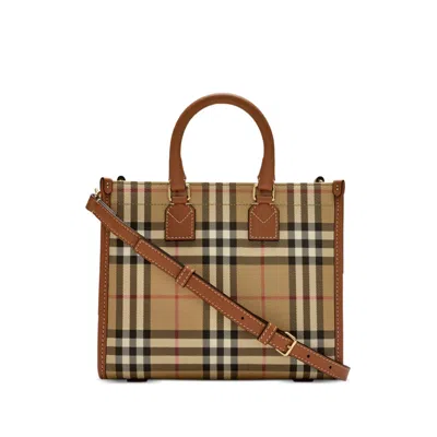 Burberry Freya Check Tote Bag