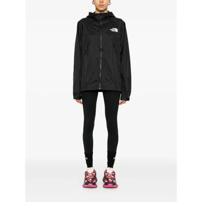 The North Face Dryvent Mono Black Jacket With Logo Printed On The Front In Tech Fabric Man