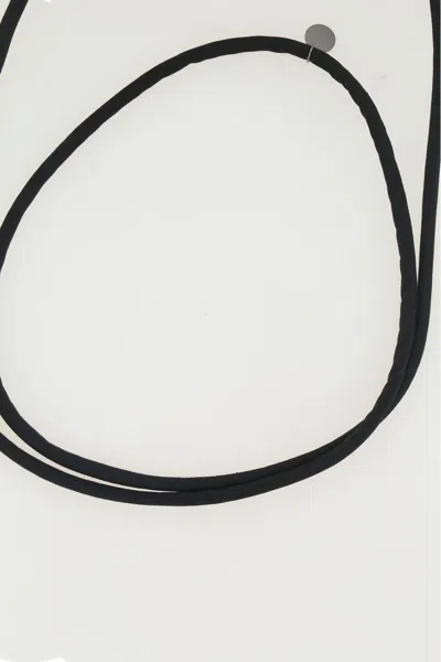 Maria Calderara Infinity Loop Necklace In Sand+black