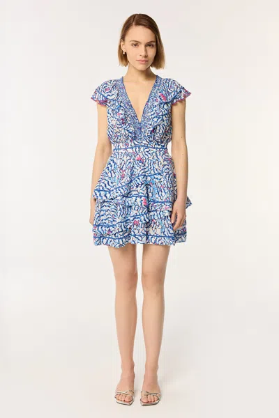 Poupette St Barth Kinder Minikleid Carol In Blue