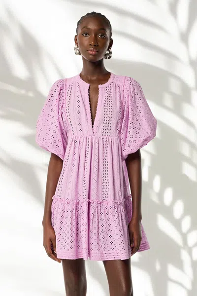 Poupette St Barth Mini Dress Aria In Lilac