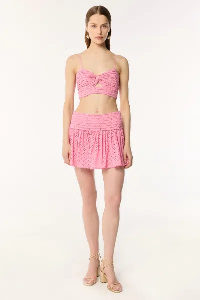 Poupette St Barth Mini Skirt Colleen In Begonia Pink