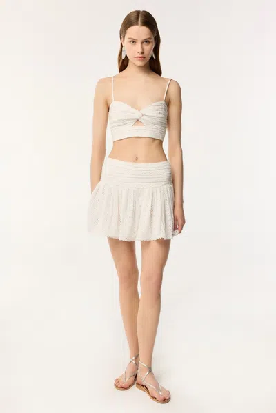 Poupette St Barth Mini Skirt Colleen In Natural White