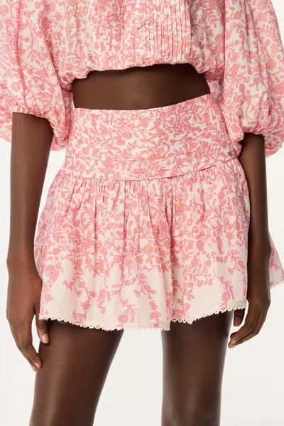 Poupette St Barth Mini Skirt Colleen In Pink Lazuli