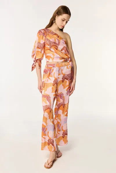 Poupette St Barth Pant Cecile In Pink Ashanti