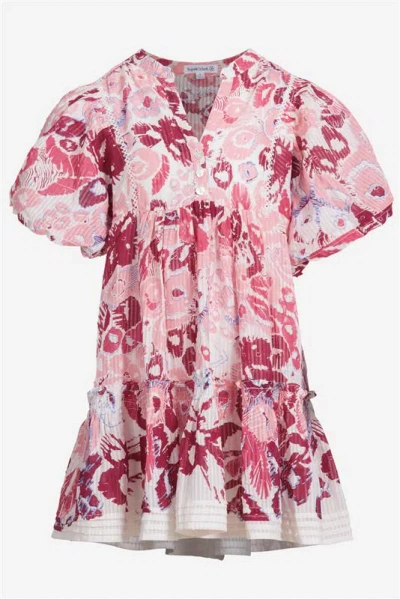 Poupette St Barth Mini Dress Aria For Girls In Pink Pencilleo