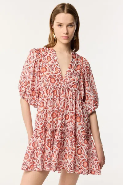 Poupette St Barth Mini Dress Aria In Pink Victorian