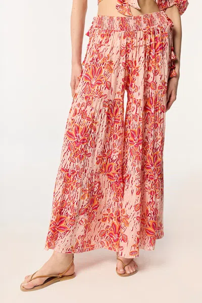 Poupette St Barth Pant Soledad In Pink Exotic Forest