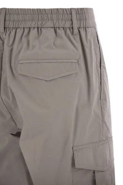 Peserico Jogger In Lightweight Stretch Cotton Canvas In Grey