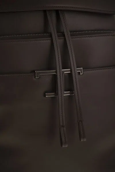 Tod's T Timeless Medium Leather Backpack In Brown