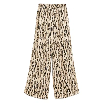 The Nina Studio Animal-print Palazzo Pants
