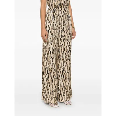 The Nina Studio Animal-print Palazzo Pants