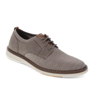 Dockers Mens Edgehill Knit And Synthetic Leather Dress Casual Lace Up Oxford Shoe In Grey