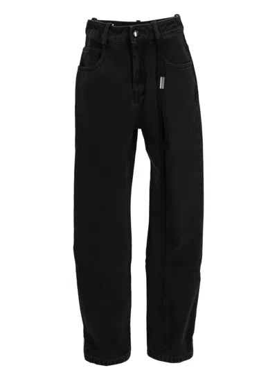 Ann Demeulemeester Herme 5-pockets Slim Fit Cropped Trousers Faded De In Black