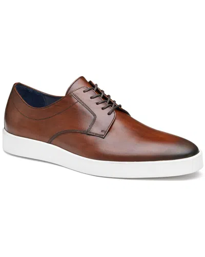 Johnston & Murphy Johnston Murphy Hodges Plain Toe Oxford Casual Lace Up Shoe In Brown