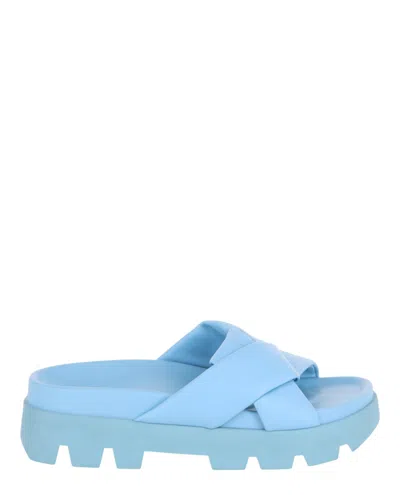 Ferragamo Woman Sandals Light Blue Size 8 Calfskin In Blue