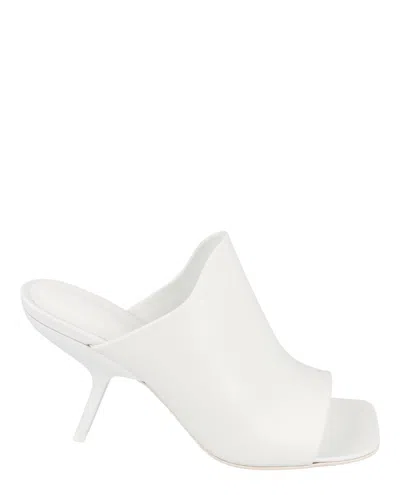 Ferragamo Era Leather Mules In White