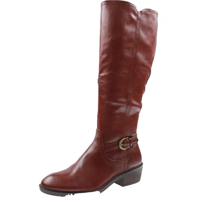 Baretraps Nena Womens Buckle Leather Knee-high Boots In Multi
