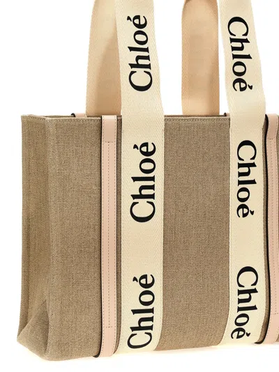 Chloé Woody Medium Tote Bag Pink