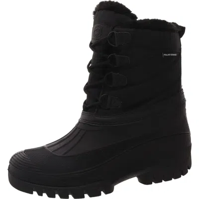 Polar Range Decker Mens Solid Man Made Winter & Snow Boots In Black