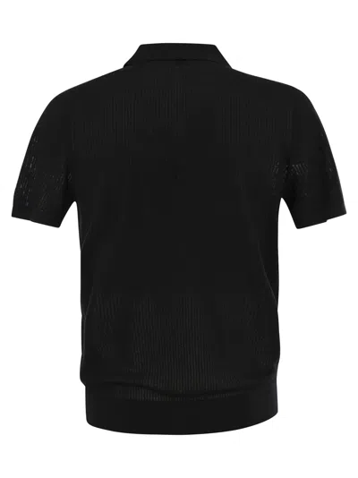 Fedeli Polo Shirt Cotton Ribbed Texture