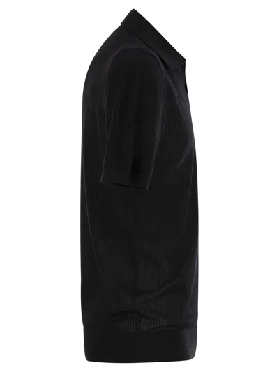 Fedeli Polo Shirt Cotton Ribbed Texture