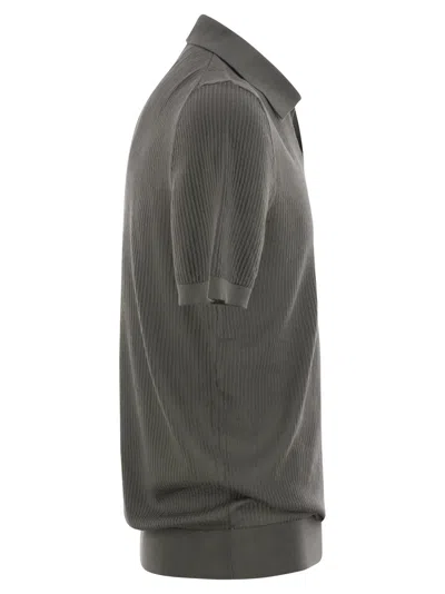 Fedeli Giza Cotton Short-sleeved Polo Shirt