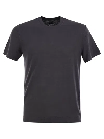 Fedeli Stretch Linen Short-sleeved T-shirt
