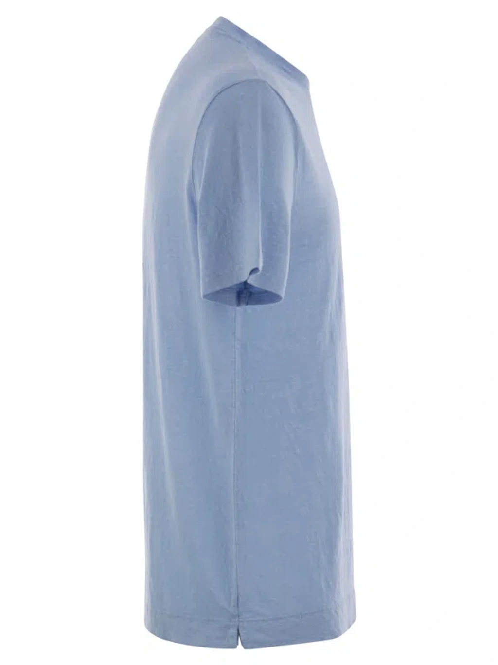 Fedeli Stretch Linen Short-sleeved T-shirt In Blue | ModeSens