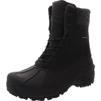 Polar Range Tasco Mens Two Tone Man Made Winter & Snow Boots In Black