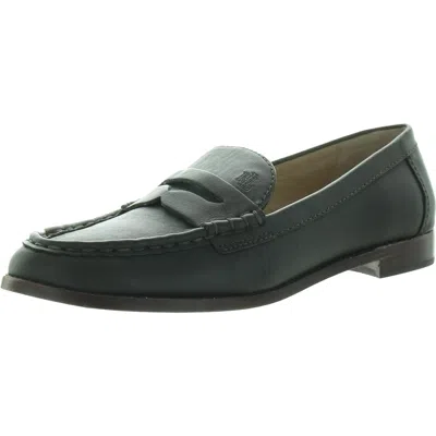 Ralph Lauren Womens Leather Slip-on Loafers In Green